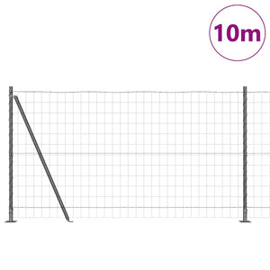 vidaXL Fence with Posts Grey 1.2 x 10 m Steel and PVC