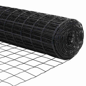 vidaXL Fence with Posts Gray 0.8 x 10 m Steel