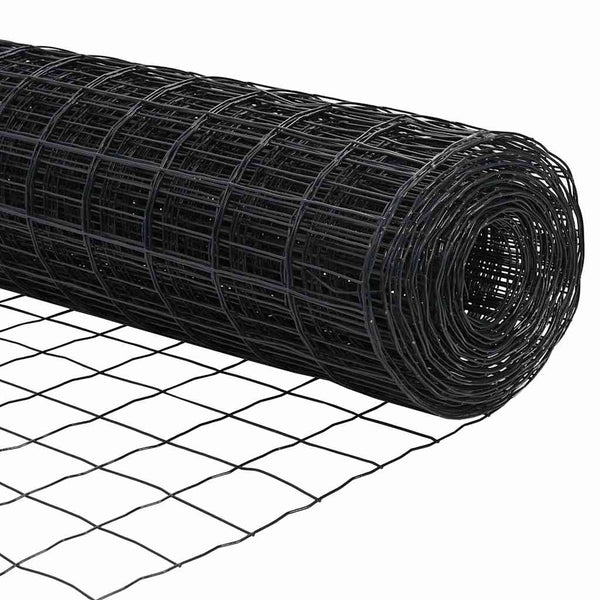 vidaXL Fence with Posts Gray 0.8 x 25 m Steel