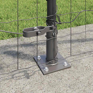 vidaXL Fence with Posts Gray 1 x 25 m Steel