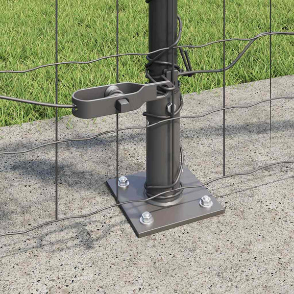 vidaXL Fence with Posts Gray 1 x 25 m Steel
