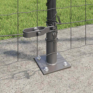 vidaXL Fence with Posts Grey 1.2 x 25 m Steel