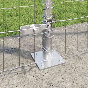 vidaXL Fence with Posts Silver 1.4 x 10 m Steel