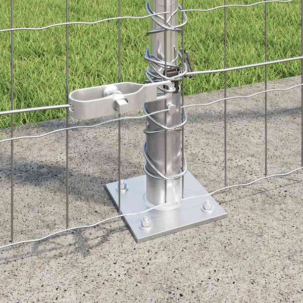 vidaXL Fence with Posts Silver 1.5 x 10 m Steel