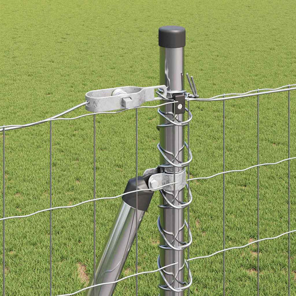 vidaXL Fence with Posts Silver 1.5 x 10 m Steel