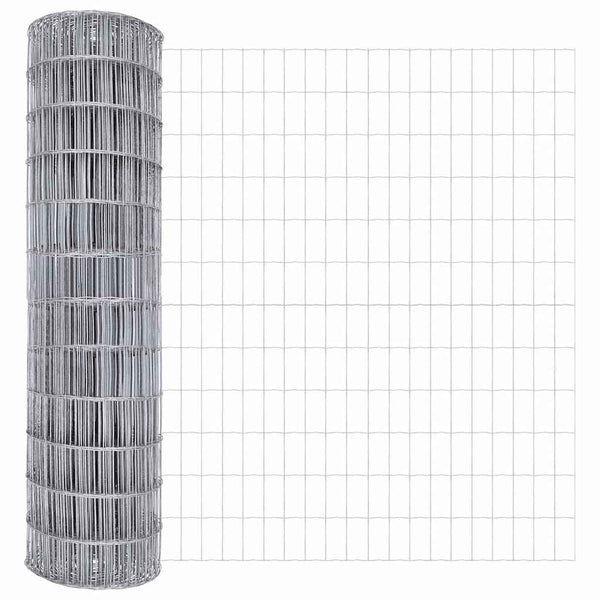 vidaXL Fence with Posts Silver 1.6 x 10 m Steel