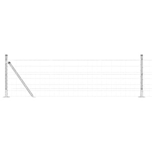 vidaXL Fence with Posts Silver 0.4 x 10 m Steel