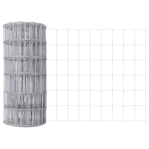 vidaXL Fence with Posts Silver 0.4 x 10 m Steel