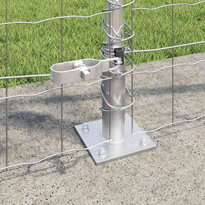 vidaXL Fence with Posts Silver 0.8 x 10 m Steel