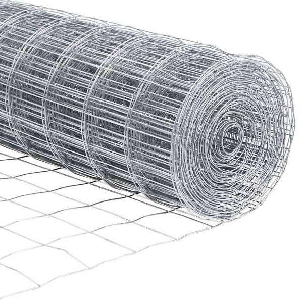 vidaXL Fence with Posts Silver 1 x 10 m Steel