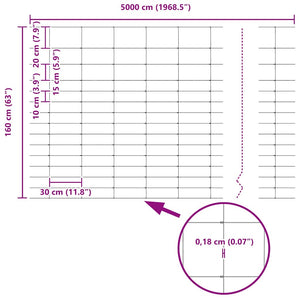vidaXL Fence Post Galvanized 50 x 1.6 m Steel