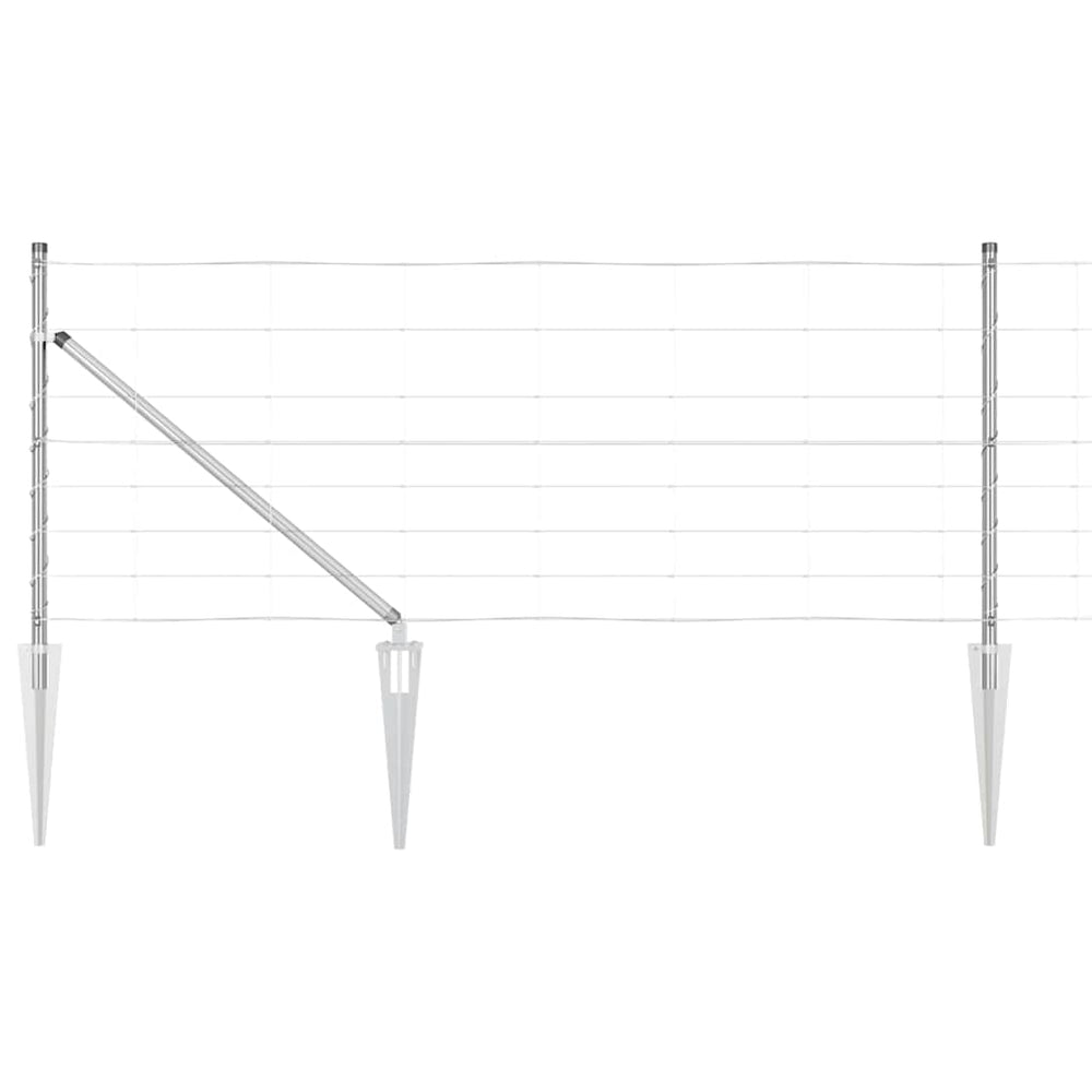 vidaXL Fence Post Galvanized 25 x 0.8 m Steel