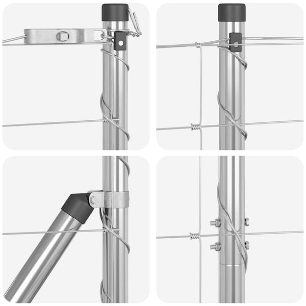 vidaXL Galvanized Fence Post 25 x 1.6 m Steel