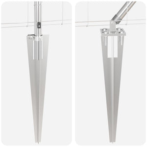 vidaXL Galvanized Fence Post 25 x 1.6 m Steel