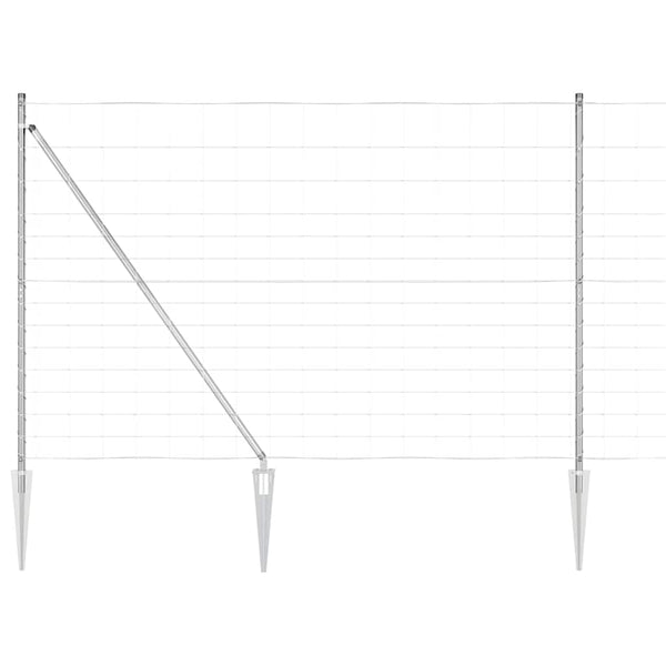 vidaXL Galvanized Fence Post 25 x 1.6 m Steel