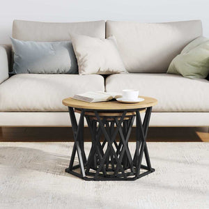vidaXL Nesting Side Table 3 pcs Artisan Oak