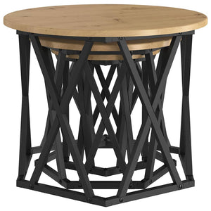 vidaXL Nesting Side Table 3 pcs Artisan Oak