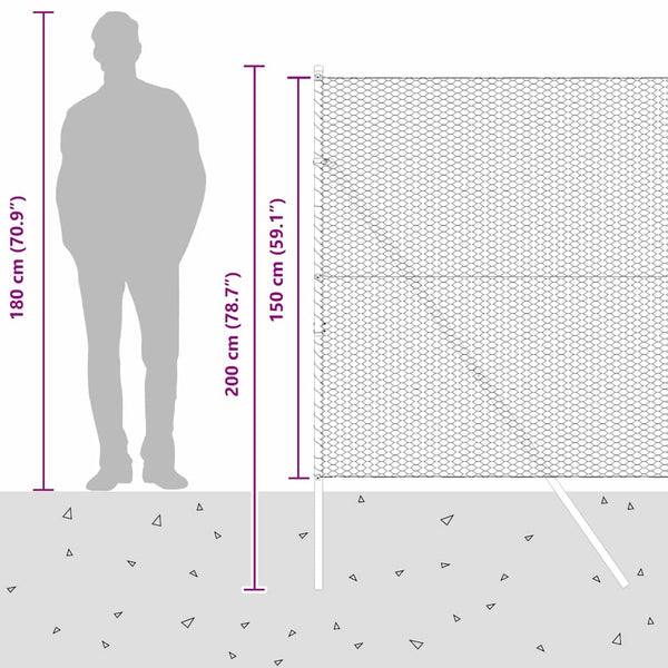 Grüner Zaunpfosten Stahl 1,5 m