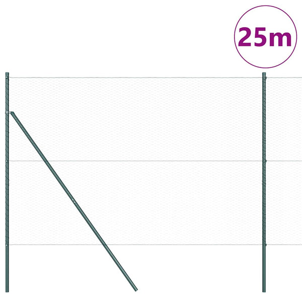 Grüner Zaunpfosten Stahl 1,5 m