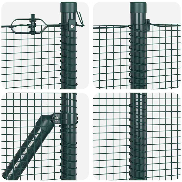 Grüner Zaunpfosten 50x0,4m Stahl PVC