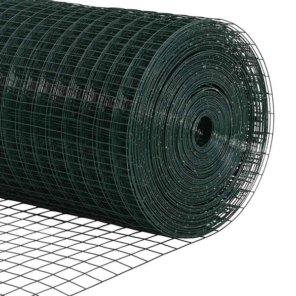 Grüner Zaunpfosten 50x0,4m Stahl PVC