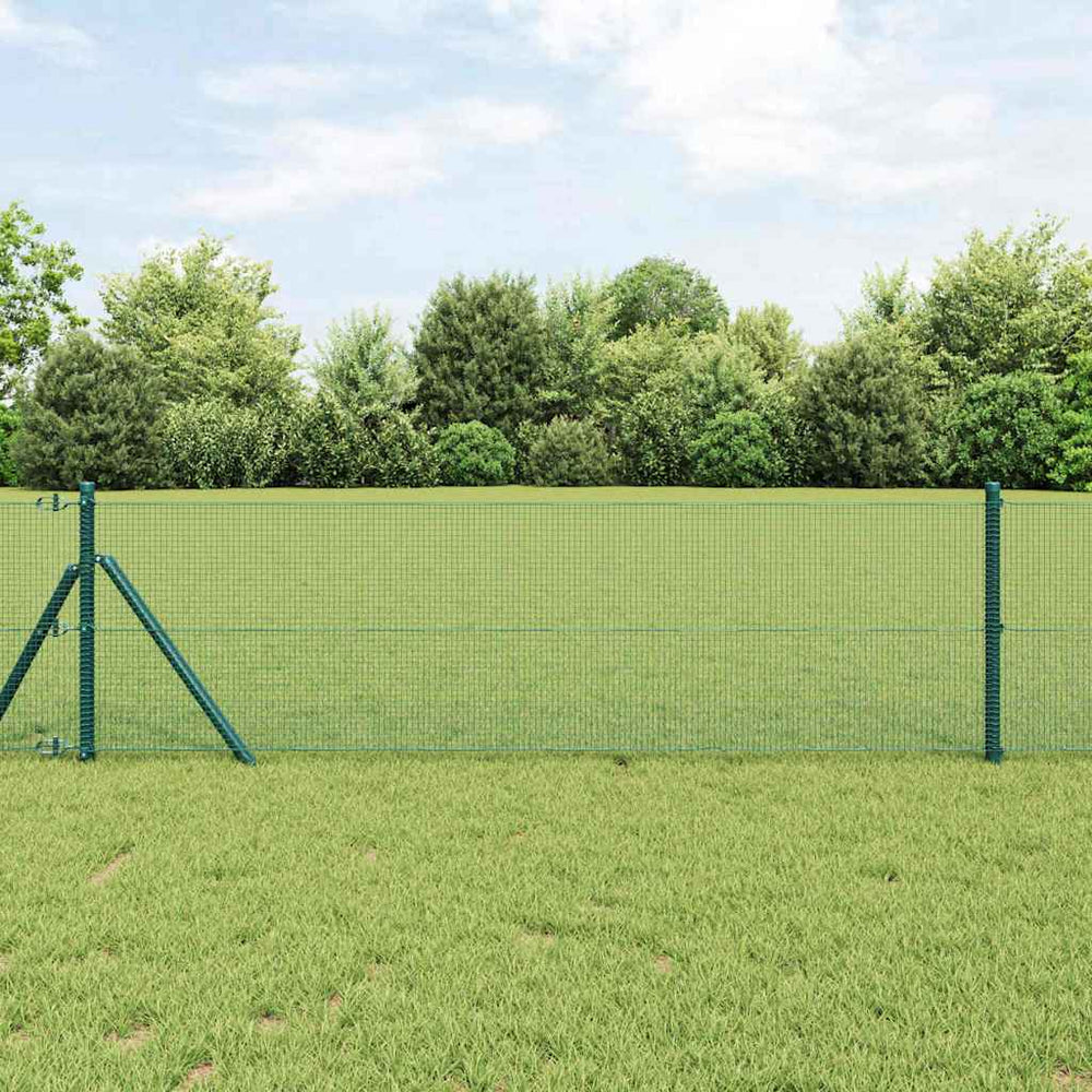 Grüner Zaunpfosten 50x0,4m Stahl PVC