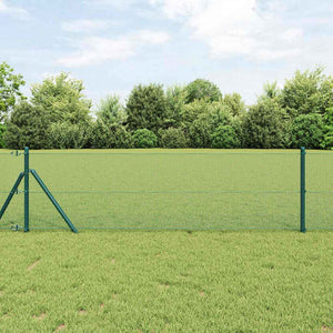 Grüner Zaunpfosten 50x0,4m Stahl PVC