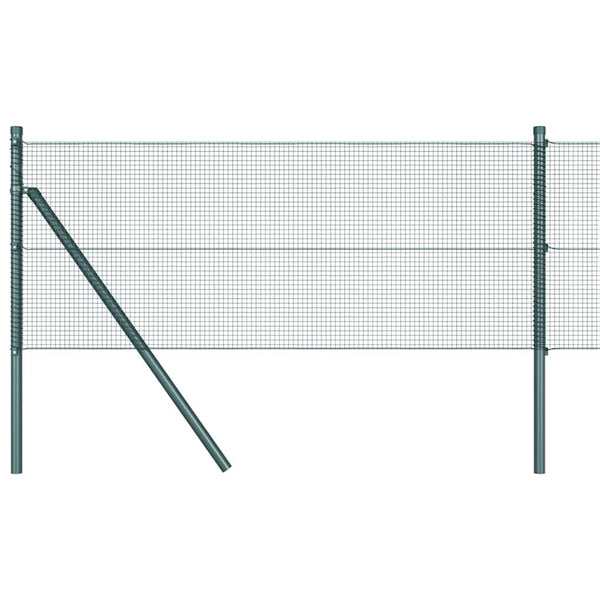 Grüner Zaunpfosten 50x0,4m Stahl PVC