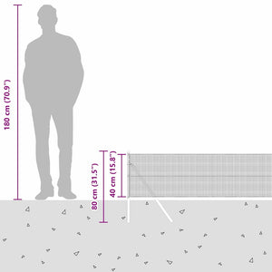 Grüner Zaunpfosten 50x0,4m Stahl PVC