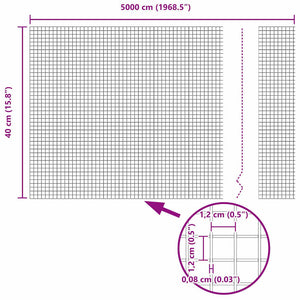 Grüner Zaunpfosten 50x0,4m Stahl PVC