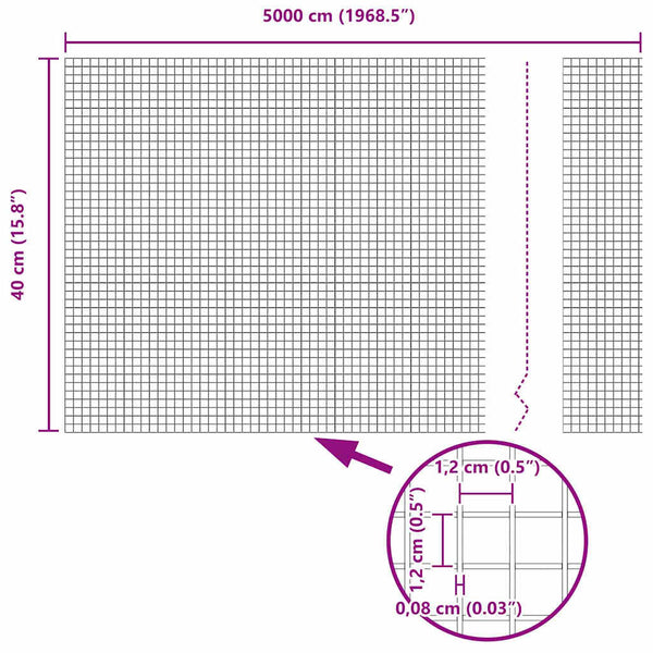 Grüner Zaunpfosten 50x0,4m Stahl PVC