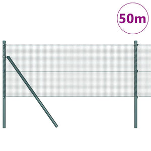 Grüner Zaunpfosten 50x0,4m Stahl PVC