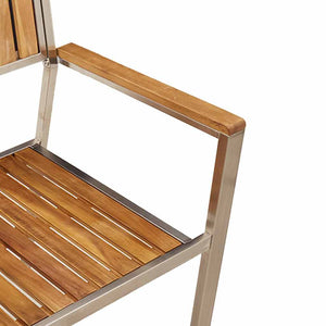 Gartenstühle 4er Set Akazienholz Braun