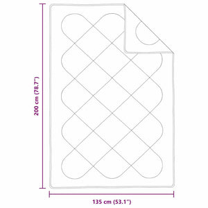 vidaXL Duvet White 200 x 135 x 4 cm Polyester