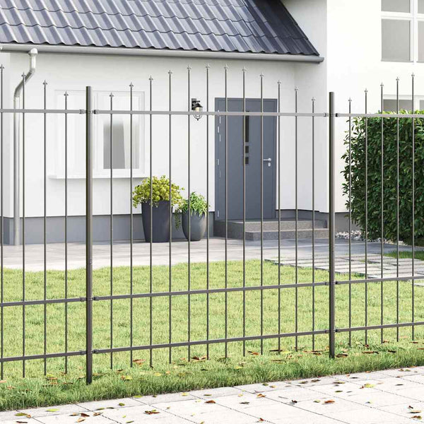 vidaXL Garden Fence Woerden Grey 170 x 215 cm Powder-Coated Steel