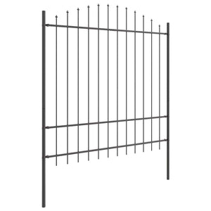 vidaXL Garden Fence Woerden Grey 170 x 215 cm Powder-Coated Steel