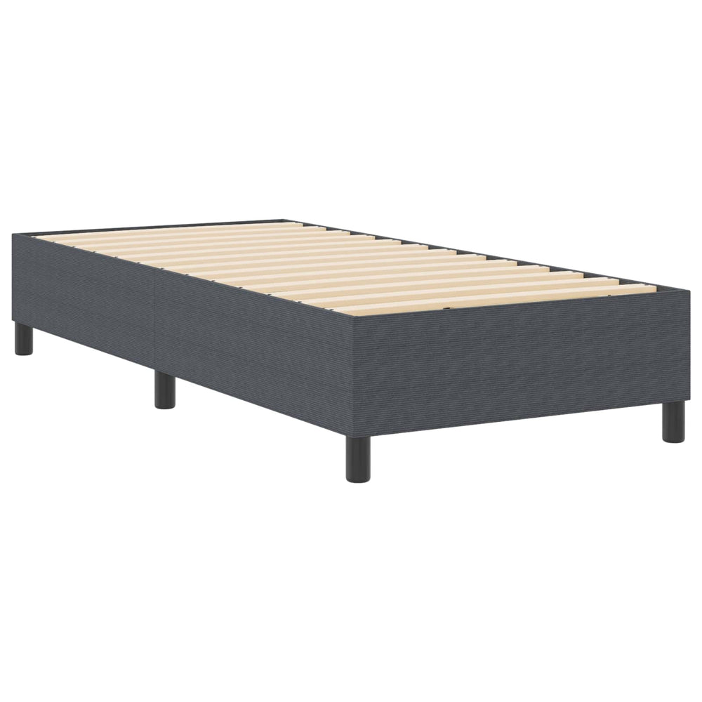 vidaXL Platform Bed Frame Dark Grey 80 x 200 cm Corduroy