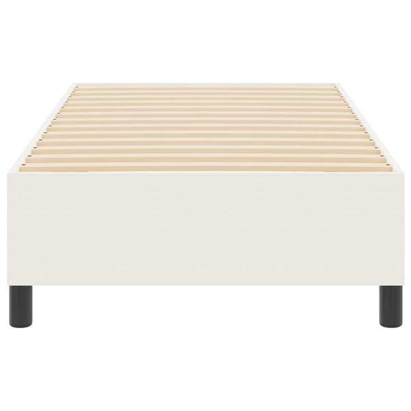 vidaXL Platform Bed Frame Cream 80 x 200 cm Corduroy Fabric