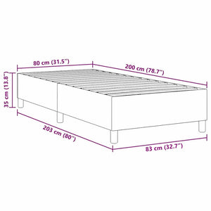 vidaXL Platform Bed Frame Cream 80 x 200 cm Corduroy Fabric
