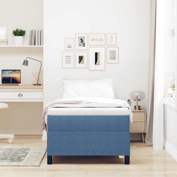 vidaXL Platform Bed Frame Blue 80 x 200 cm Corduroy