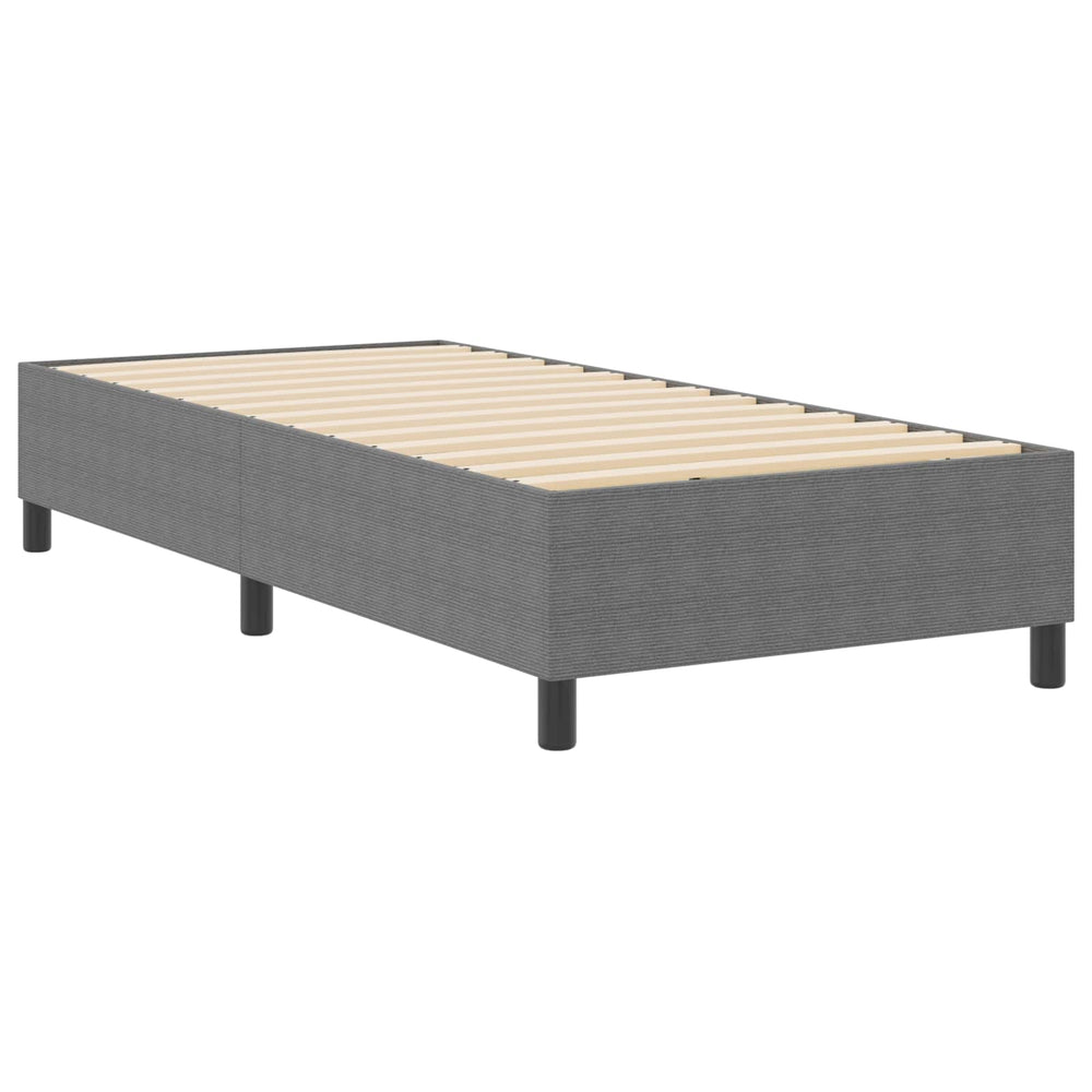 vidaXL Platform Bed Frame Light Gray 90 x 190 cm Corduroy Fabric