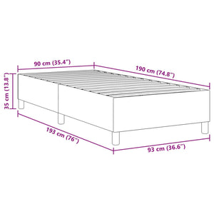 vidaXL Platform Bed Frame Light Gray 90 x 190 cm Corduroy Fabric