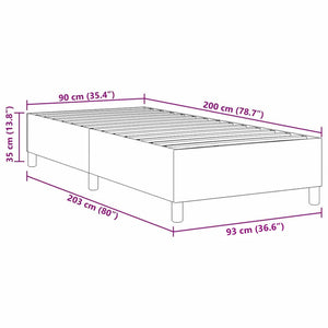 Plattformbettgestell Hellgrau Cord 90x200 cm