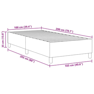 Plattformbettgestell Dunkelgrau 100x200 cm