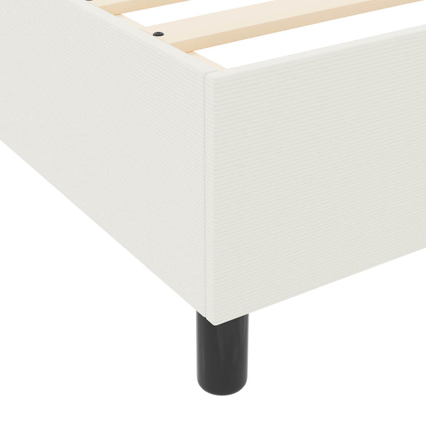 Plattformbettgestell Creme 100x200 cm Cordstoff