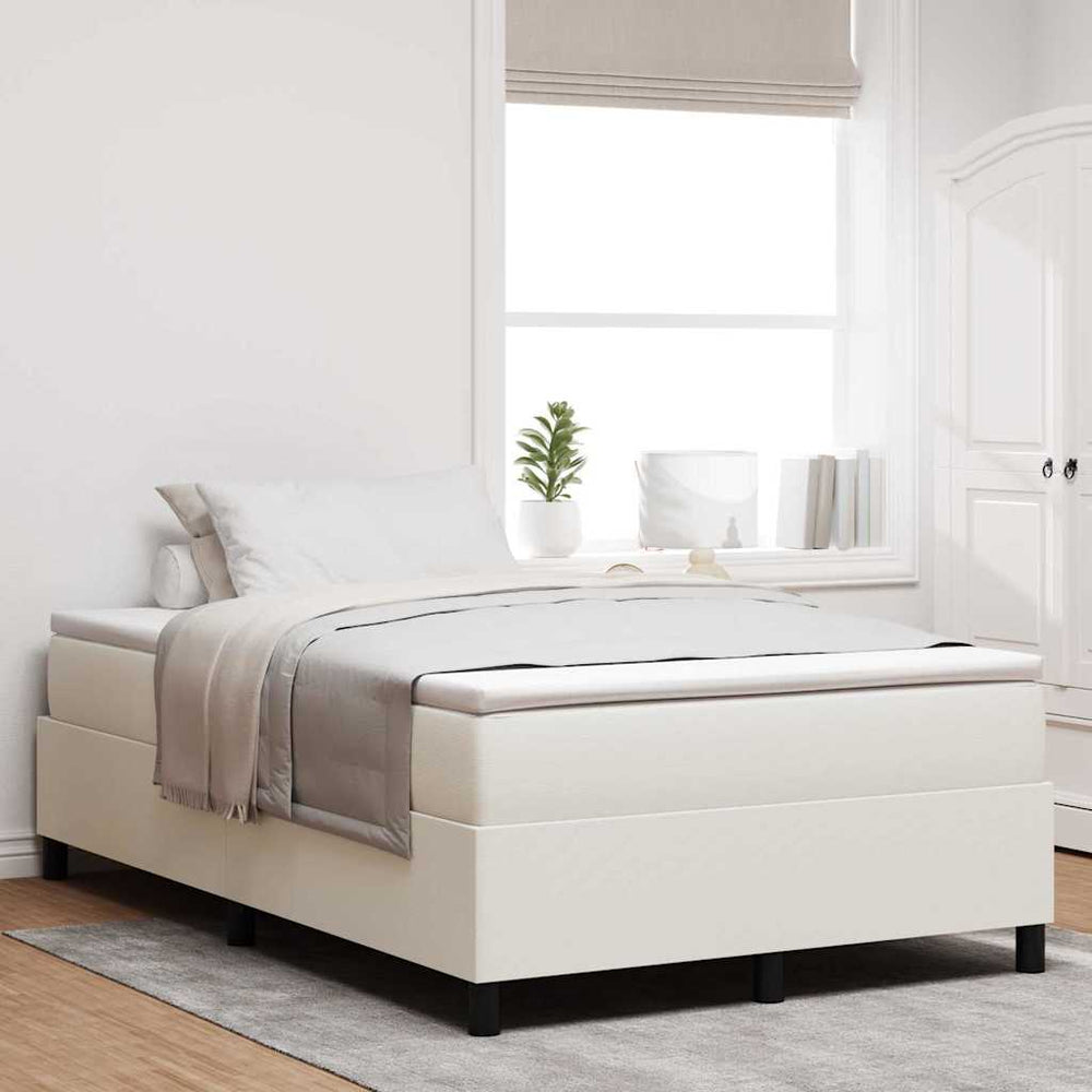Creme Cord Plattformbett 120x190 cm