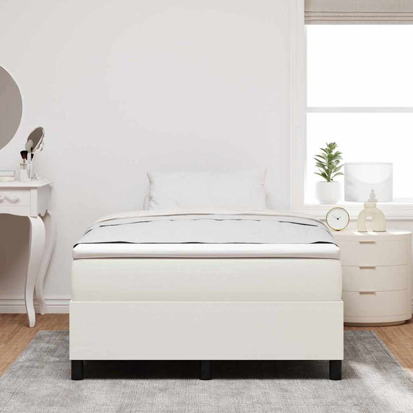 Creme Cord Plattformbett 120x190 cm