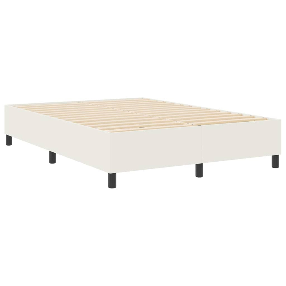 Creme Cord Plattformbett 140x190 cm