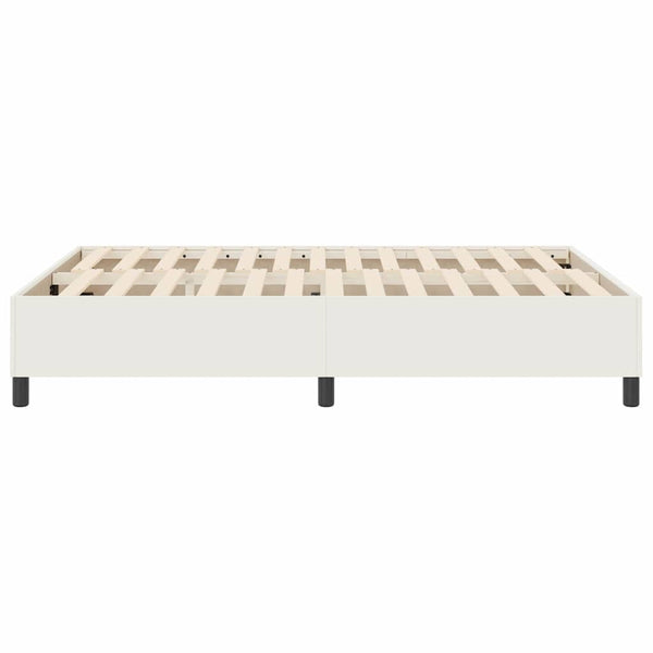 Creme Cord Plattformbett 140x190 cm