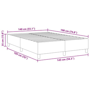 Bettgestell Blau 140x190 cm Cordstoff